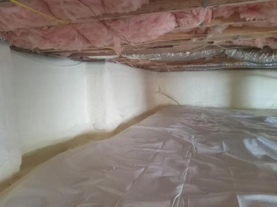 Crawl space encapsulation with closed-cell spray foam for Attic Insulation in Euless